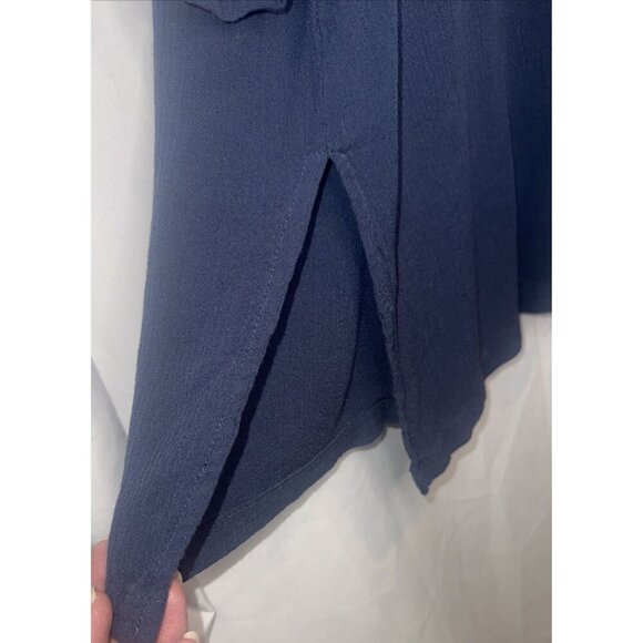 J. Jill Women’s Blue Embroidered Gauzy Open Kimono Cardigan One Size - Picture 4 of 9